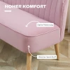 Sofa 2 zits Stoffen Bank Couch Gestoffeerde Bank Loungesofa Breed Roze
