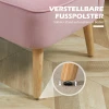 Sofa 2 zits Stoffen Bank Couch Gestoffeerde Bank Loungesofa Breed Roze