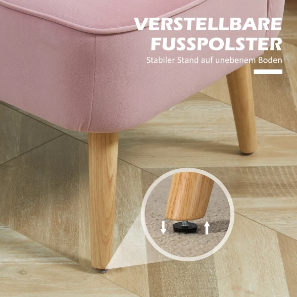 Sofa 2 zits Stoffen Bank Couch Gestoffeerde Bank Loungesofa Breed Roze