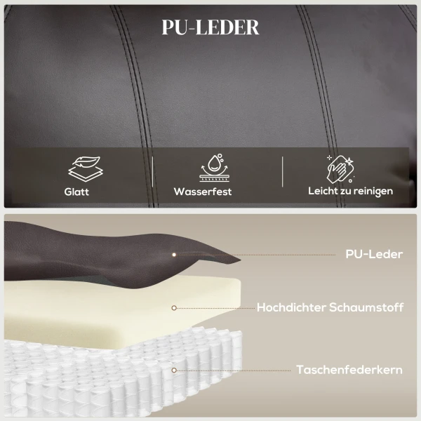 Sta op stoel, Relaxstoel Met Opsta hulp, Incl. Afstandsbediening, Bekerhouder, Verstelbare Rugleuning, Bruin