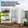 Tomatenkas Foliekas Met Verhoogd Bed Roldeur Venster Schuin Dak 141 X 141 X 190 Cm Wit
