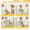 Traphekje Deurhekje Met Kattenluik Zonder Boren 75 85 Cm Van Staal Voor Honden, Trappen, Deur, Wit