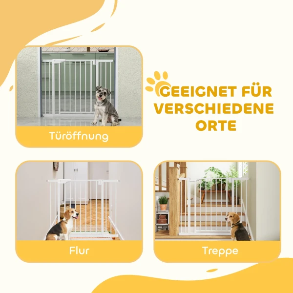 Traphekje Veiligheidshekje Zonder Boren Met Automatische Sluiting Voor Kinderen Keuken Trap 76 103 X 76 Cm Wit