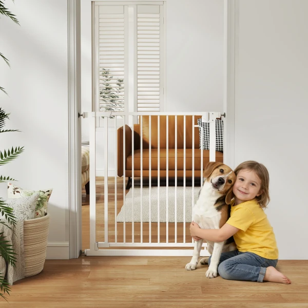 Traphekje Veiligheidshekje Zonder Boren Met Automatische Sluiting Voor Kinderen Keuken Trap 76 80 X 76 Cm Wit