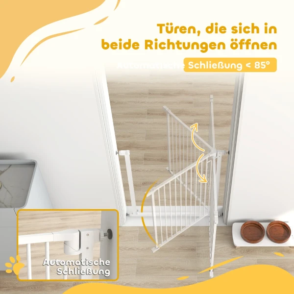 Traphekje Veiligheidshekje Zonder Boren Met Automatische Sluiting Voor Kinderen Keuken Trap 76 80 X 76 Cm Wit