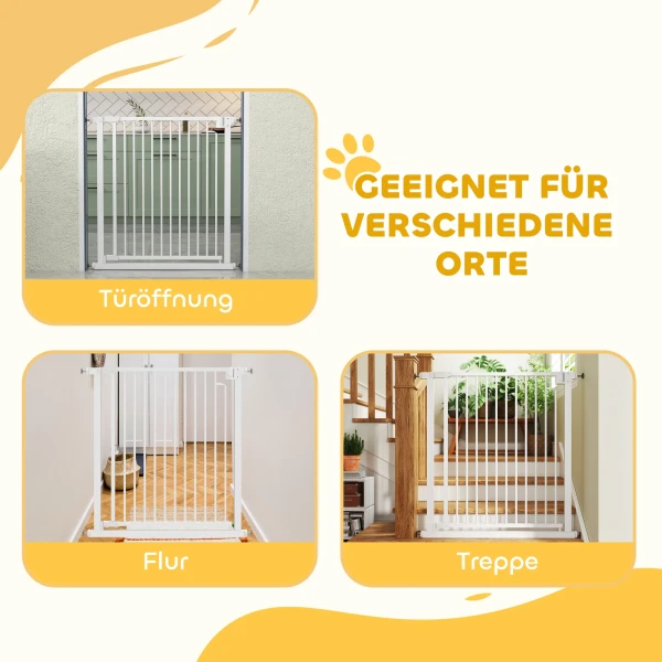 Traphekje Veiligheidshekje Zonder Boren Met Automatische Sluiting Voor Kinderen Keuken Trap 76 80 X 76 Cm Wit