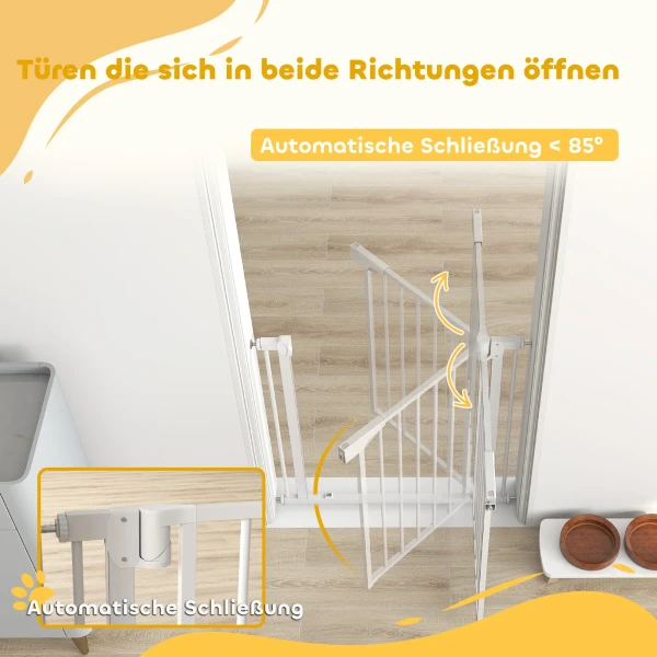 Traphekje Veiligheidshekje Zonder Boren Met Automatische Sluiting Voor Kinderen Keuken Trap 76 82 X 76 Cm Wit