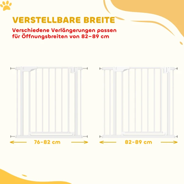 Traphekje Veiligheidshekje Zonder Boren Met Automatische Sluiting Voor Kinderen Keuken Trap 76 89 X 76 Cm Wit