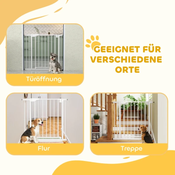 Traphekje Veiligheidshekje Zonder Boren Met Automatische Sluiting Voor Kinderen Keuken Trap 76 89 X 76 Cm Wit