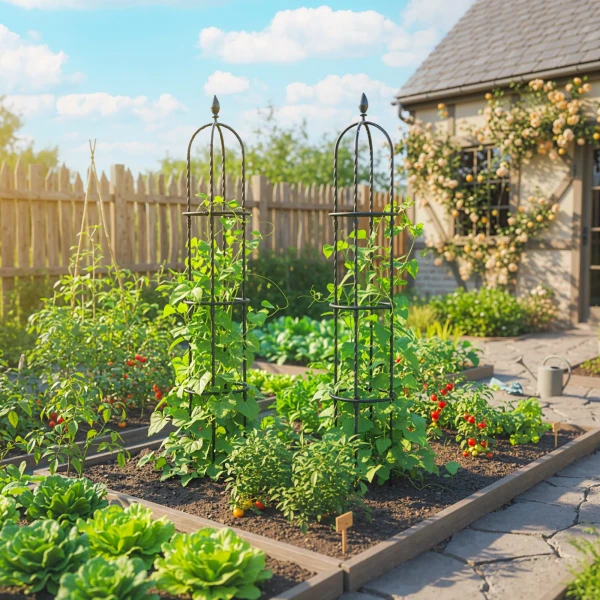 Tuin Klimhulp 2 delige Set 174 Cm Obelisk Klimhulp Van Staal Afneembare Plantensteun Voor Klimplanten Roos