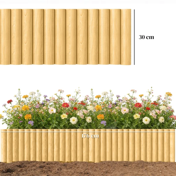 Tuinhek Houten Hek 176 Cm X 30 Cm Hekdelen Hondenhek Voor Tuin Bloembedden Dierenbarrière