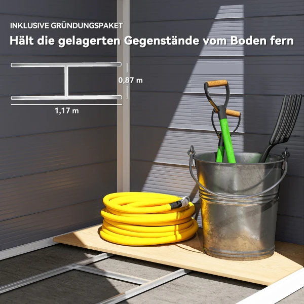 Tuinhuis, 1,1m², Tuinhuis Met Zadeldak, 133 X 102 X 180/208 Cm