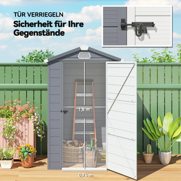 Tuinhuis, 1,1m², Tuinhuis Met Zadeldak, 133 X 102 X 180/208 Cm