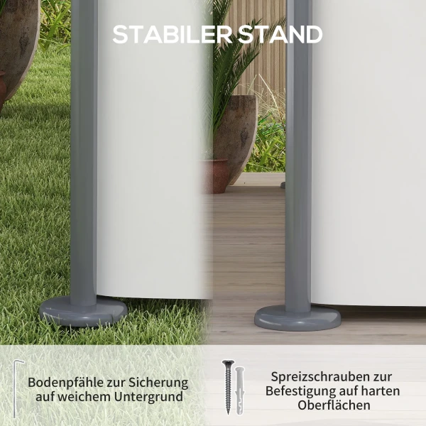 Tuinpaviljoen Met Dubbel Dak, 6 Zijkanten, Waterafstotend, Voor Tuin Terras, 4x3 M, Crèmewit