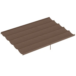 Vervangend Dak Voor 4 X 3 M Pergola, Intrekbaar, Met Regenafvoergaten, Weerbestendig, Polyester, Koffie
