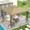 Vervangend Dak Voor Paviljoen 3 X 3 M Waterdicht Paviljoendak Met Dubbel Dak Afvoergaten Beige