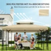 Vervangend Dak Voor Paviljoen 3 X 4 M Waterafstotend Paviljoendak Met Dubbel Dak Beige