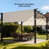 Vervangend Dak Voor Pergola Met UV bescherming, Zonnescherm Voor Terrasoverkapping Voor 3 X 3 M Paviljoen, Crèmewit