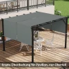 Vervangend Dak Voor Pergola Met UV bescherming, Zonnescherm Voor Terrasoverkapping Voor 3 X 3 M Paviljoen, Donkergrijs