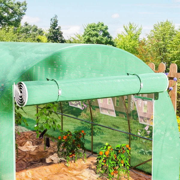 Vervangende Kasafdekking, Weerbestendig, 400 Cm X 300 Cm X 200 Cm, Transparant, Groen