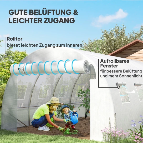 Vervangende Kasafdekking, Weerbestendig, 400 Cm X 300 Cm X 200 Cm, Transparant, Wit