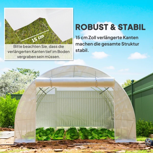 Vervangende Kasafdekking, Weerbestendig, 400 Cm X 300 Cm X 200 Cm, Transparant, Wit