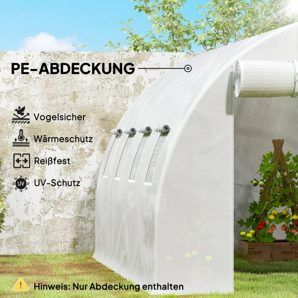 Vervangende Kasafdekking, Weerbestendig, 400 Cm X 300 Cm X 200 Cm, Transparant, Wit