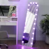Volledige Lichaamsspiegel 150x40 Cm RGB LED Staande Spiegel Met 21 Gloeilampen 7 Lichtkleuren Touch schakelaar Geheugenfunctie