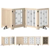 Vrijstaand Huisdierhek, Hondenhek Met Deur, 4 Panelen, Voor Gang, Trap, Deurkozijn, MDF, Staal