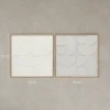 Wanddecoratie 3D 2 delige Set Geometrische Wanddecoratie Modern Wanddecor Voor Woonkamer, Gang, 80 X 3,5 X 80 Cm, Wit