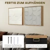 Wanddecoratie 3D 2 delige Set Geometrische Wanddecoratie Modern Wanddecor Voor Woonkamer, Gang, 80 X 3,5 X 80 Cm, Wit