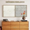 Wanddecoratie 3D 2 delige Set Geometrische Wanddecoratie Modern Wanddecor Voor Woonkamer, Gang, 80 X 3,5 X 80 Cm, Wit