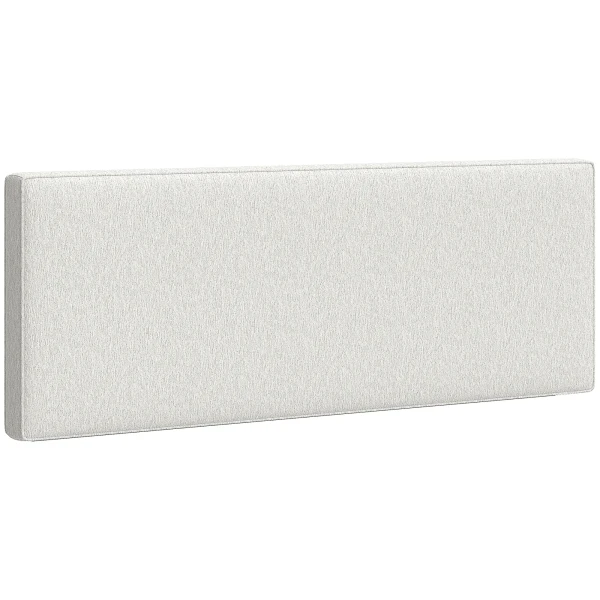 Wandgemonteerd Bedhoofdeinde Met Bekleding, 160 X 10 X 60 Cm, Stoffen Hoes, Crèmewit