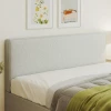 Wandgemonteerd Bedhoofdeinde Met Bekleding, 160 X 10 X 60 Cm, Stoffen Hoes, Crèmewit