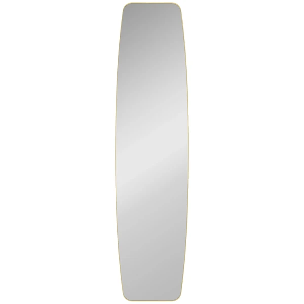 Wandspiegel Venst Spiegel Met Metalen Frame Decoratieve Hangspiegel Gangspiegel, 160 X 40 X 3 Cm, Goud