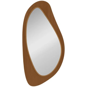 Wandspiegel Vensterglas Met Grenenfineer Frame Voor Slaapkamer Woonkamer, 91,5 X 45 X 3 Cm, Natuurhout