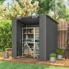 Zeltgarage 1,9x1,2 M Waterdicht Garagetent Met Oprolbare Ritssluiting Deur Ventilatieraam Donkergrijs