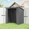 Zeltgarage 1,9x1,2 M Waterdicht Garagetent Met Oprolbare Ritssluiting Deur Ventilatieraam Donkergrijs