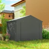Zeltgarage 2,5x1,8 M Waterdicht Garagezeil Met Oprolbare Ritssluiting Deur Ventilatieraam Donkergrijs