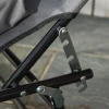 Zonneligstoel Met Gezichtsgat & Kussen, Opvouwbaar, Waterafstotende Hoes, Metalen Frame, Donkergrijs