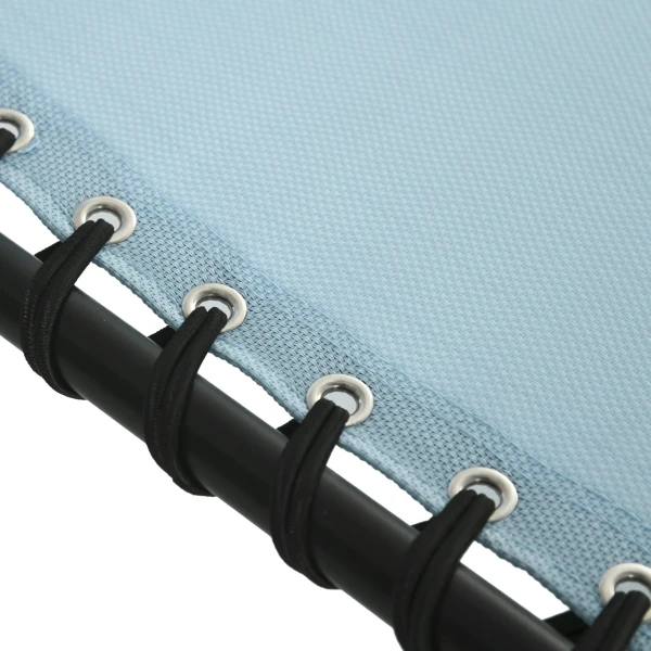 Zonneligstoel, Opvouwbaar, Ademende Hoes, Metalen Frame, 189 X 58 X 30 Cm, Blauwgroen