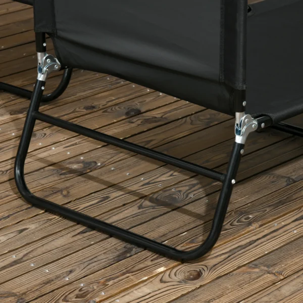 2 delige Set Opvouwbare Zonneligstoel Tuinligstoel Met 5 voudig Verstelbare Rugleuning Tot 120kg Belastbaar