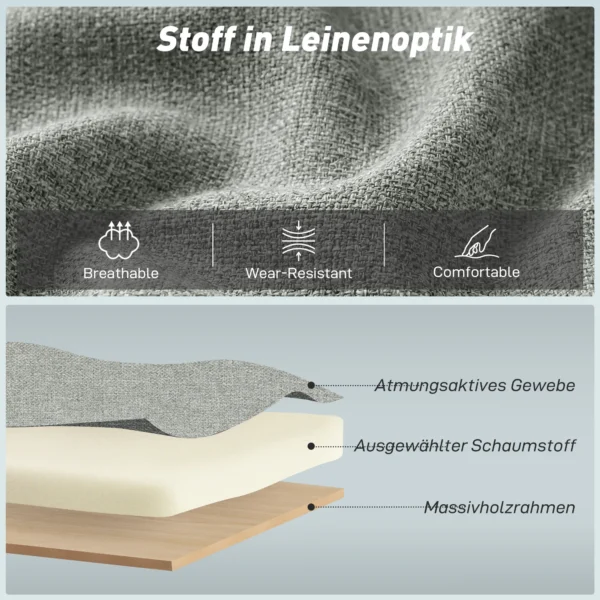 3 in 1 Slaapstoel, Uitschuifbare Sofa Bed Stoel Met Verstelbare Rugleuning, Grijs
