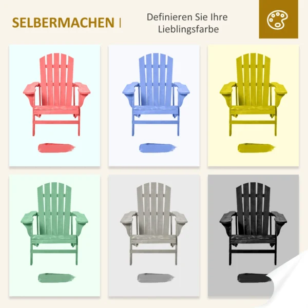 Adirondack Stoel Weerbestendig Adirondack Stoel Van Hout Buiten Tuinstoel Met Hoge Rugleuning Armleuningen