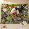Baby Kruipmat, Speelmat 200x150x0,5cm, Antislip Kruipdeken Met Antislip Onderkant Stadsmotief Voor Kinderkamer