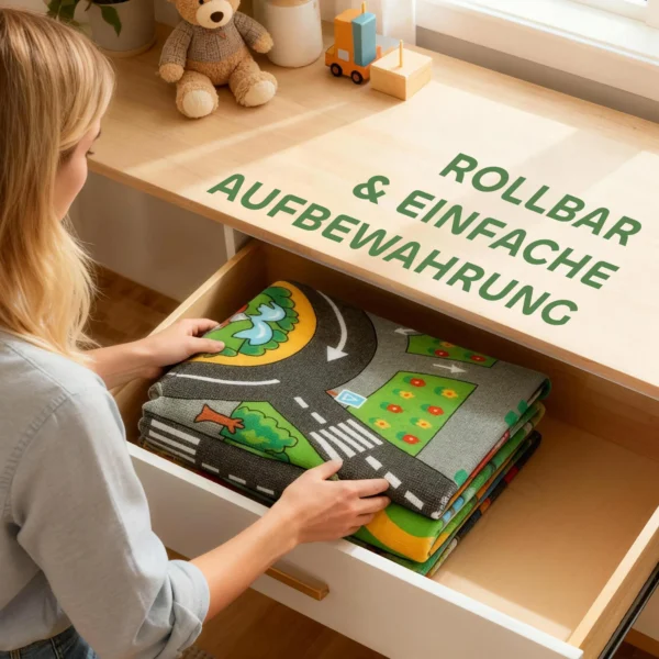 Baby Kruipmat, Speelmat 200x150x0,5cm, Antislip Kruipdeken Met Antislip Onderkant Stadsmotief Voor Kinderkamer