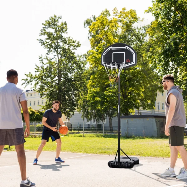 Buitenshuis Basketbalring Voor Jongeren, 160 210 Cm Hoogte Verstelbare Basketbalstandaard Met Wielen