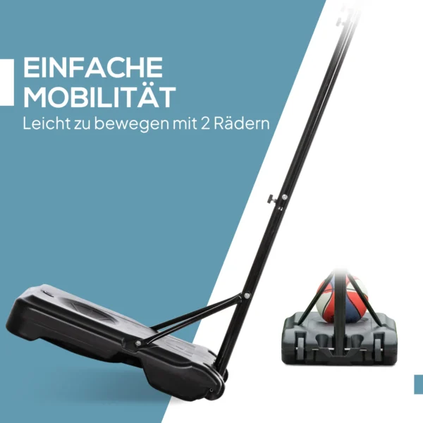 Buitenshuis Basketbalring Voor Jongeren, 160 210 Cm Hoogte Verstelbare Basketbalstandaard Met Wielen