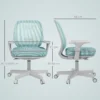 Bureaustoel, Ergonomische Bureaustoel Met Draaifunctie, Hoogteverstelbaar 55 X 48 X 82,5 94,5 Cm Groen