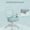 Bureaustoel, Ergonomische Bureaustoel Met Draaifunctie, Hoogteverstelbaar 55 X 48 X 82,5 94,5 Cm Groen